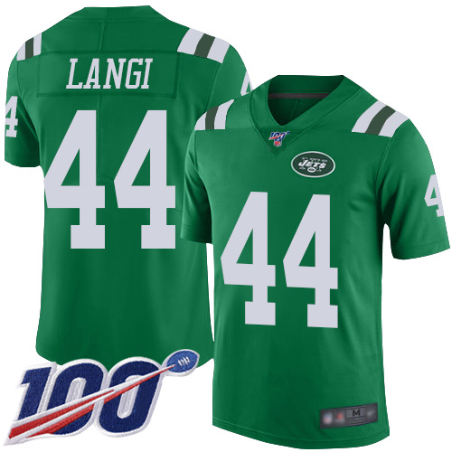 New York Jets Limited Green Youth Harvey Langi Jersey NFL Football #44 100th Season Rush Vapor Untouchable->youth nfl jersey->Youth Jersey